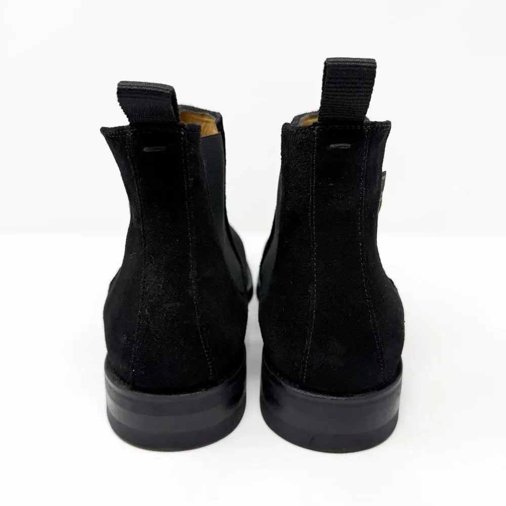 NWOB Russell & Bromley Black Suede Chelsea Boots Men’s Sz 44.5 Made in Portugal